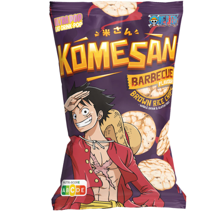 Komesan One Piece - Luffy - Barbecue flavor brown rice chips
