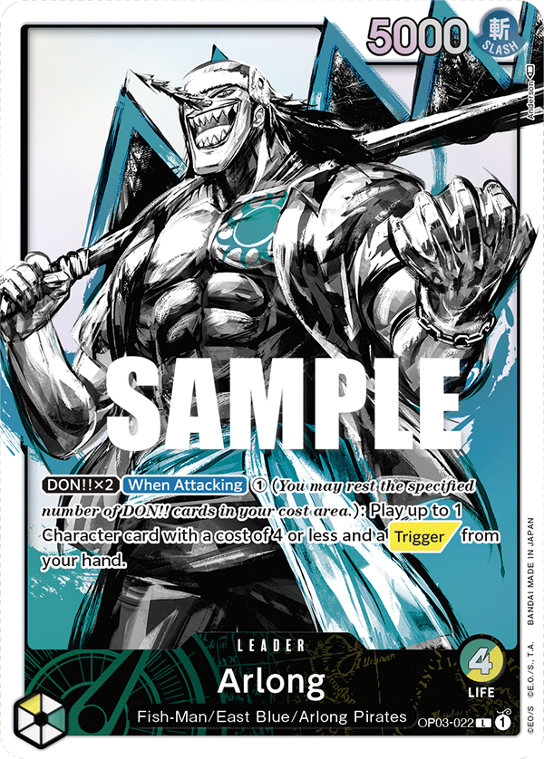 OP03-022 L ENG Arlong (Parallel) Leader card