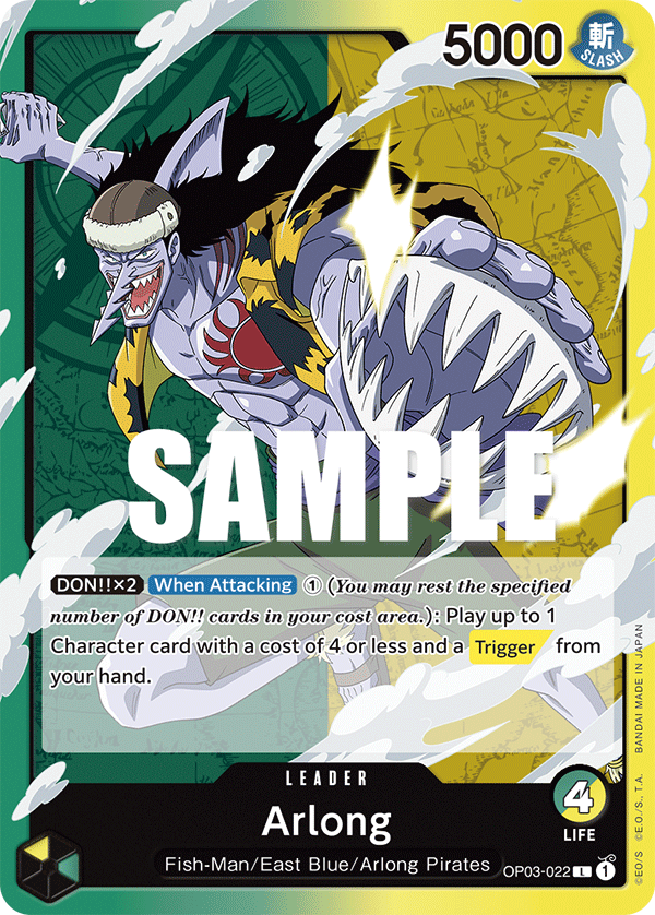 OP03-022 L ENG Arlong Leader card