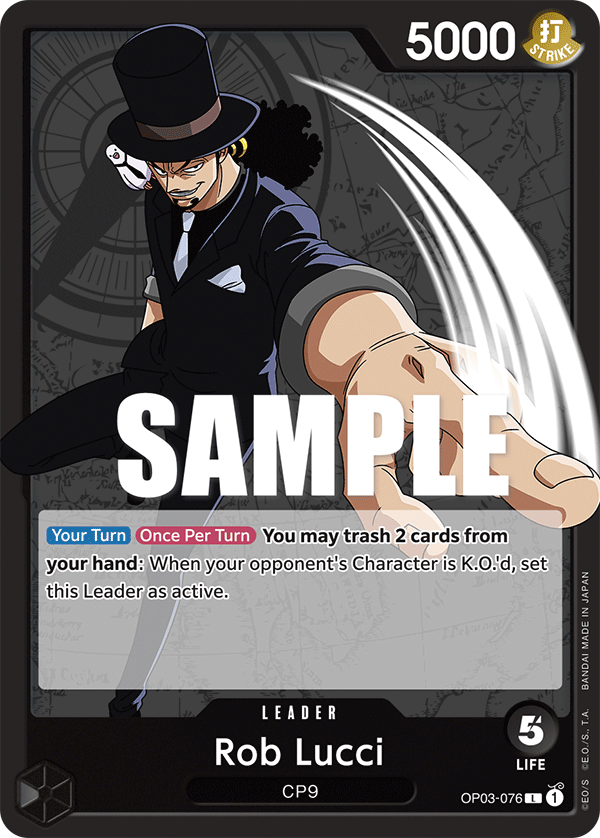 OP03-076 L ENG Rob Lucci Leader card