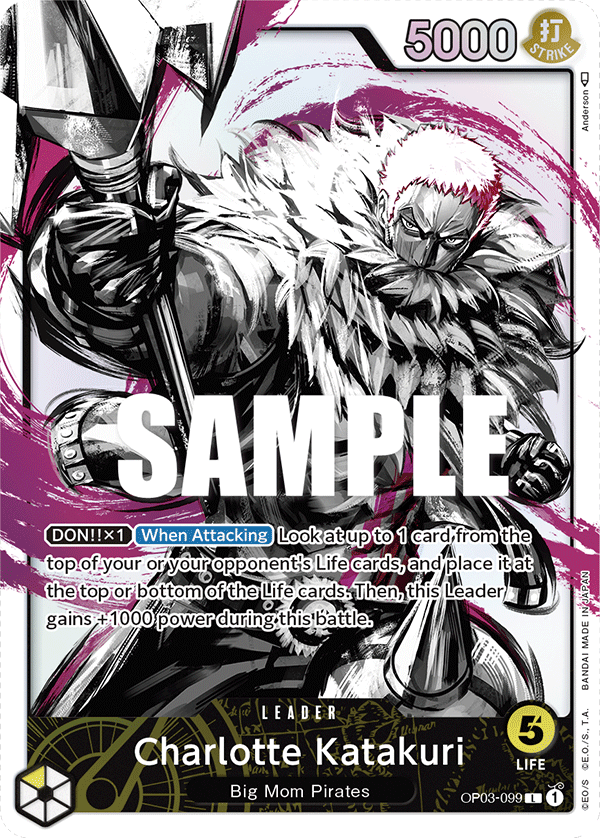 OP03-099 L ENG Charlotte Katakuri (Parallel) Leader card