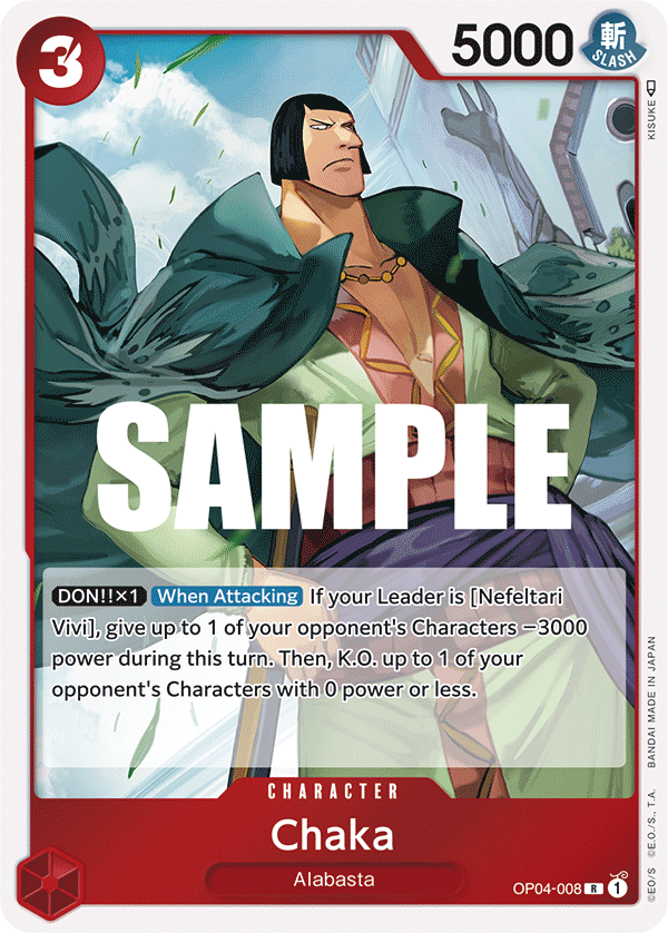 OP04-008 R ENG Chaka Rare Character Card