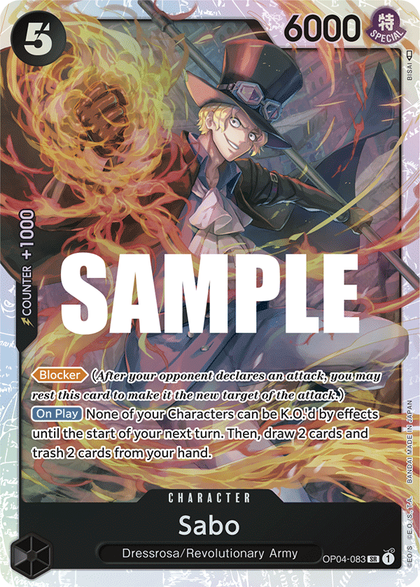 OP04-083 SR ENG Sabo Carte personnage super rare