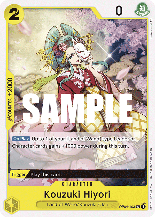 OP04-103 UC ENG Kouzuki Hiyori Carte personnage uncommon