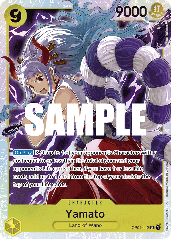 OP04-112 SR ENG Yamato Super Rare Character Card – Boutique Carte One Piece