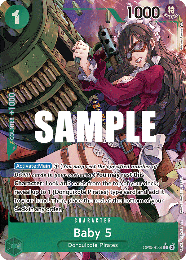 OP05-034 R ENG Baby 5 Rare Character Card (Parallel)