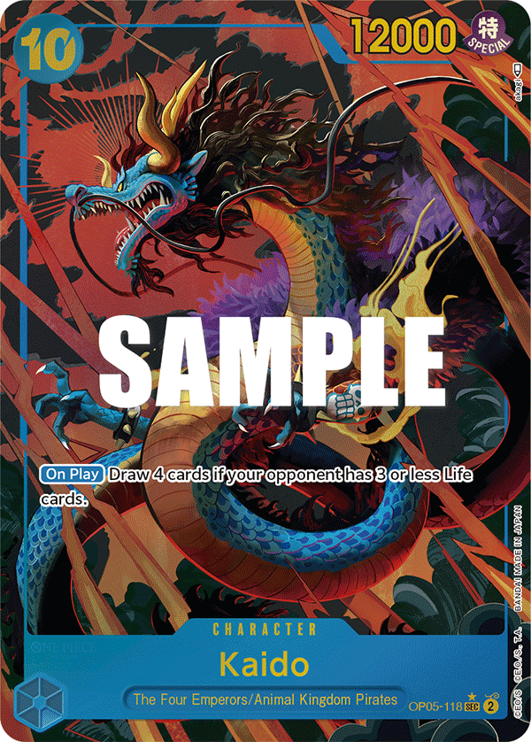 OP05-118 SEC ENG Kaido Rare Secret Character Card (Parallel) Boutique Carte One Piece OP05-118 SEC ENG Kaido Rare Secret Character Card (Parallel) Boutique Carte One Piece