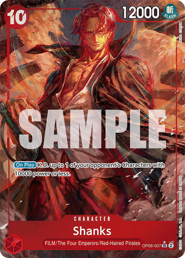 OP06-007 SR ENG Shanks (Parallel) Super Rare Character Card