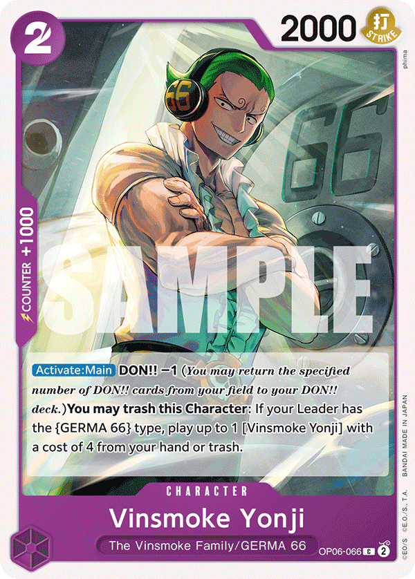 OP06-066 C ENG Vinsmoke Yonji Common Character Card