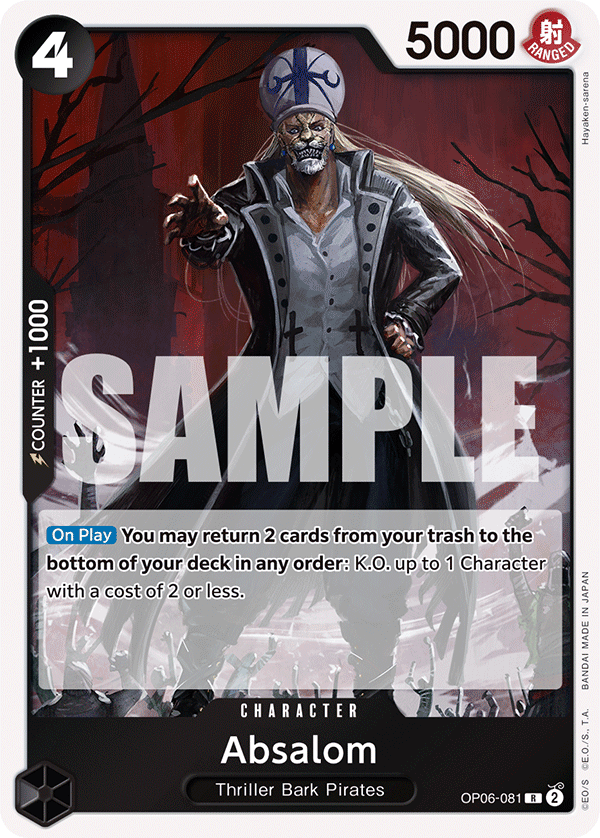 OP06-081 R ENG Absalom Rare Character Card