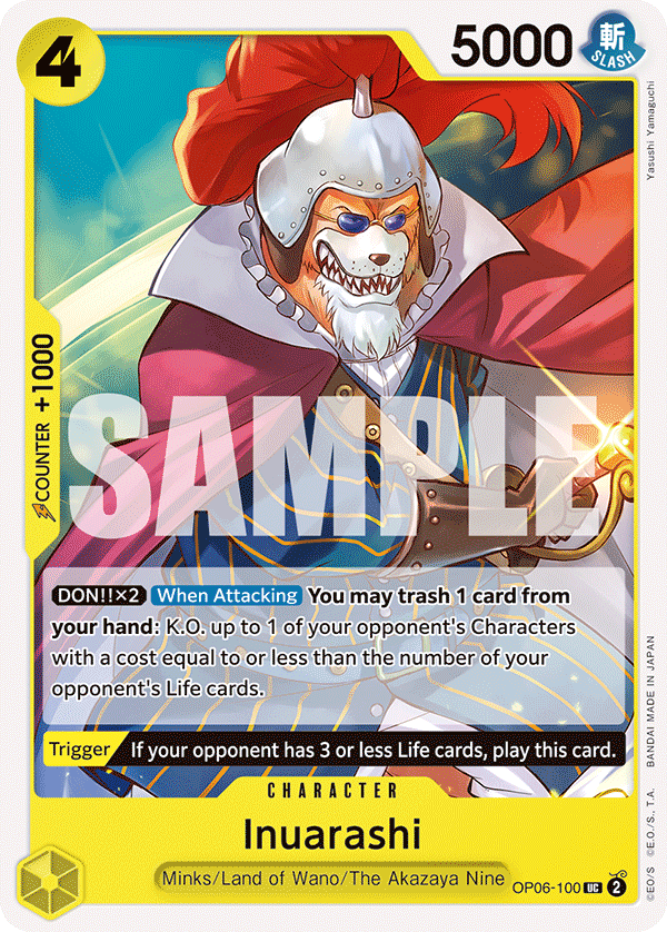 OP06-100 UC ENG Inuarashi Uncommon Character Card