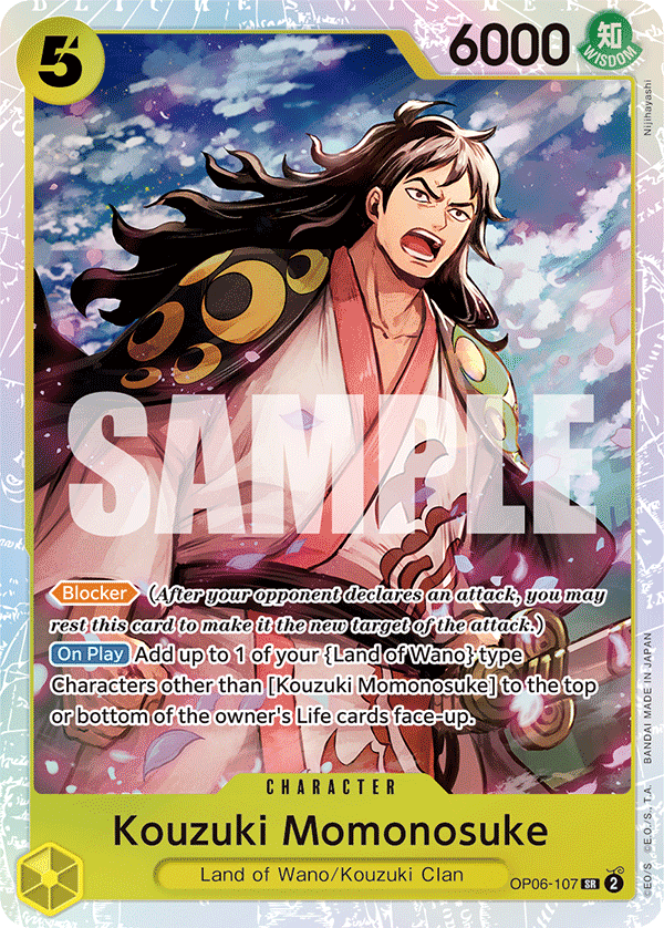 OP06-107 SR ENG Kouzuki Momonosuke Super Rare Character Card