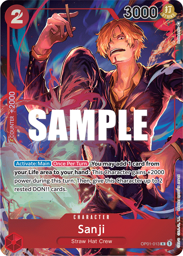 OP01-013 R ENG Sanji Parallel Rare character card