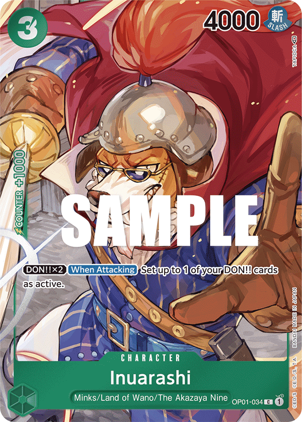 OP01-034 C ENG Inuarashi Parallel Common Character Card