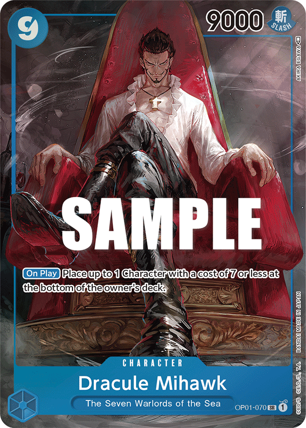 one piece card game mihawk OP01-070 SR ENG Dracule Mihawk Parallel Super Rare Character Card – Boutique Carte One Piece