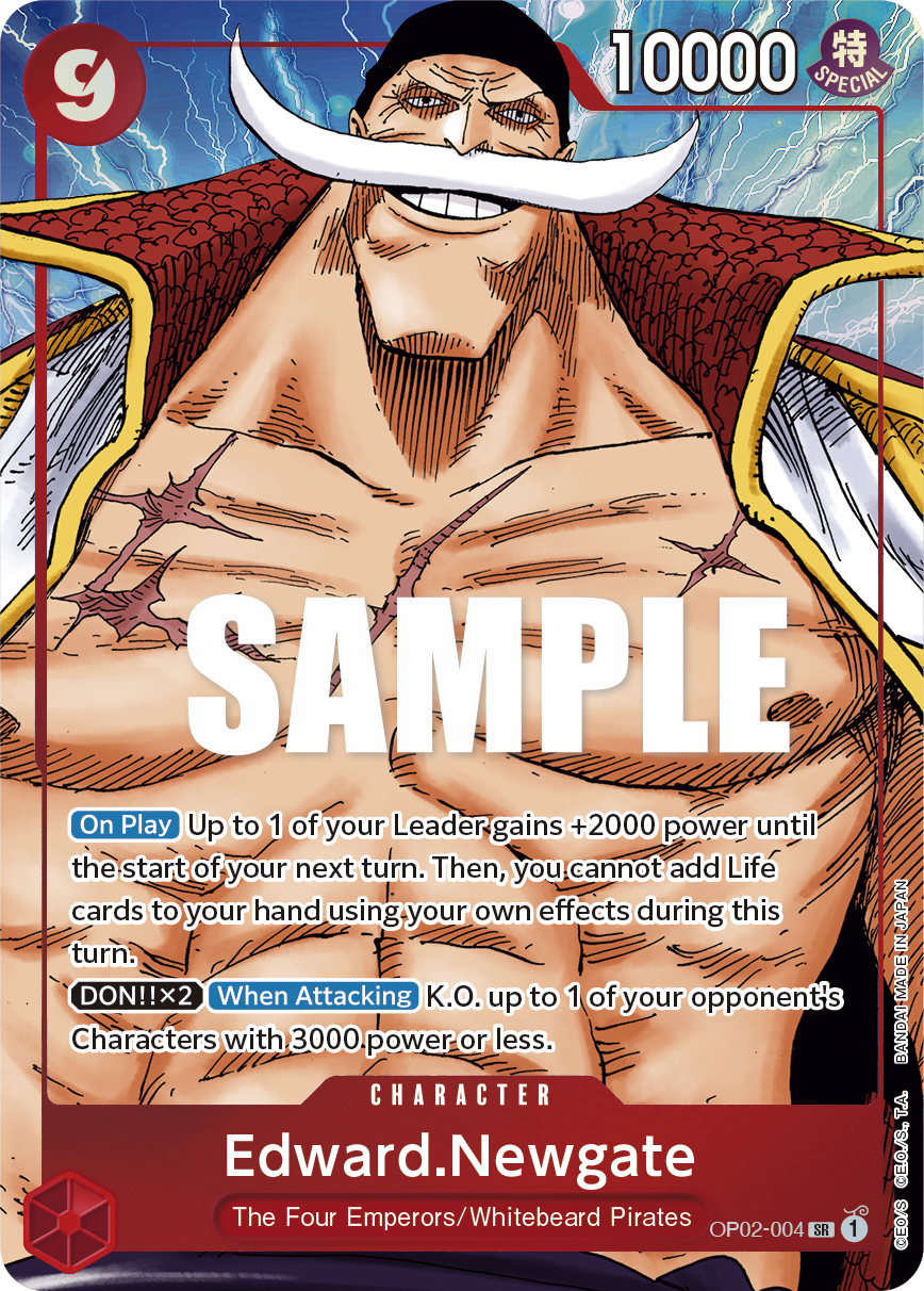 OP02-004 SR ENG Edward Newgate Super Rare Character Card Parallel