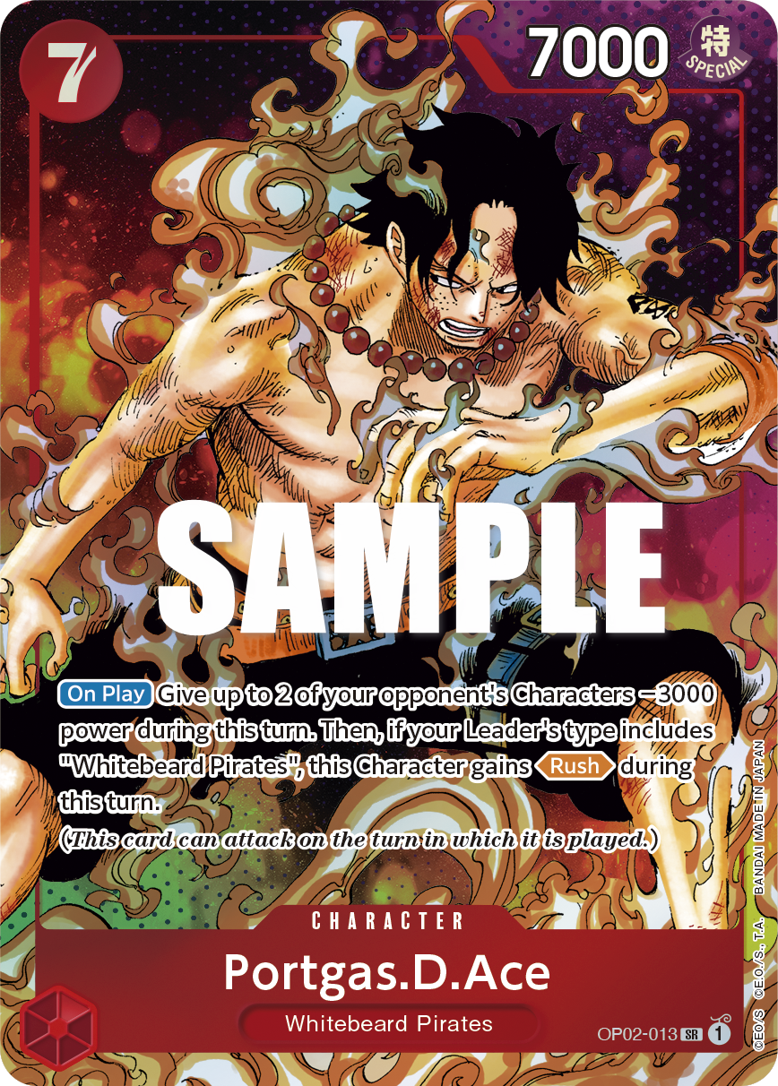 OP02-013 SR ENG Portgas D. Ace Parallel Super Rare Character Card