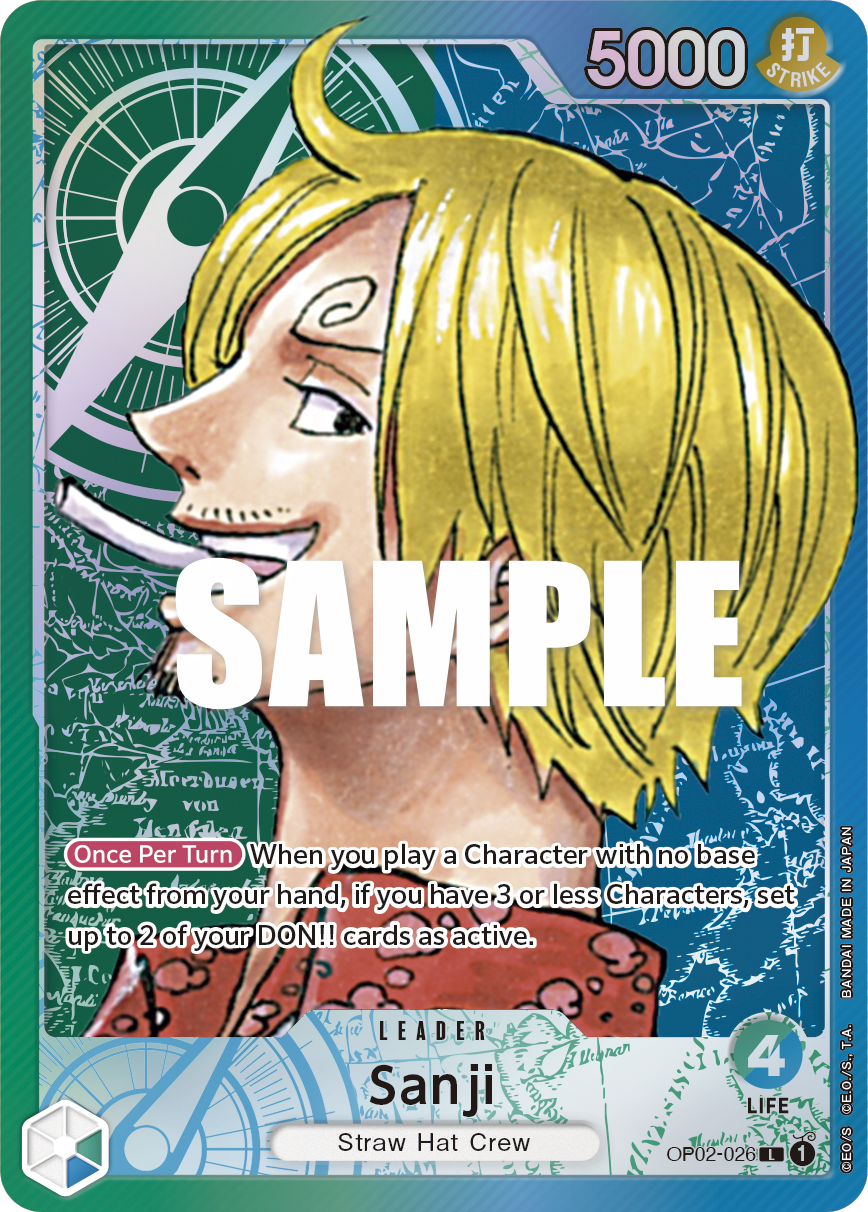 OP02-026 L ENG Sanji Parallel Leader Card