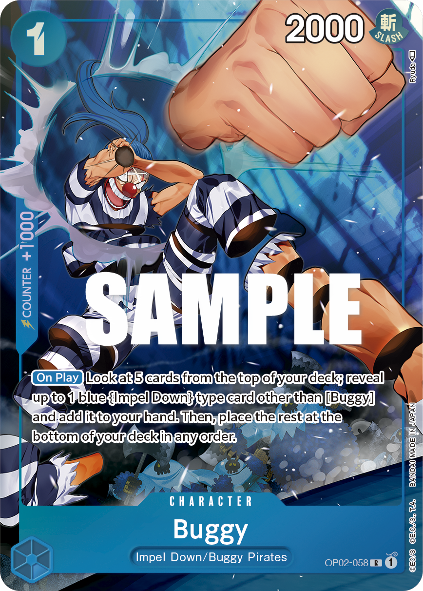 OP02-058 R ENG Parallel Buggy Rare Character Card