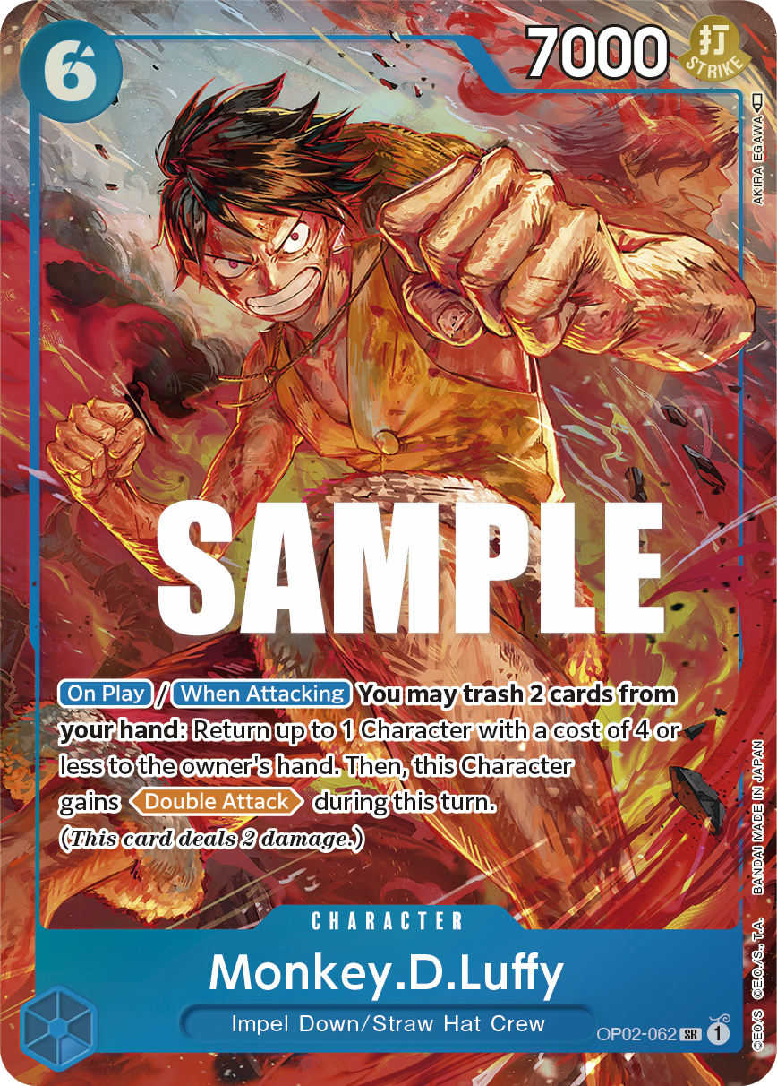 OP02-062 SR ENG Monkey D. Luffy Parallel Super Rare Character Card