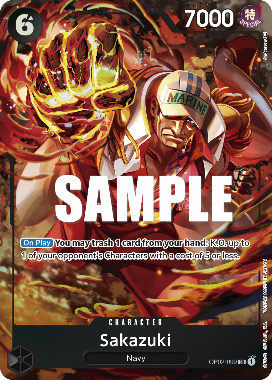 OP02-099 SR ENG Sakazuki Parallel Super Rare Character Card
