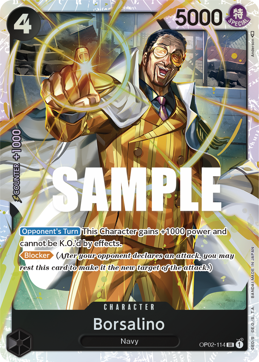 OP02-114 SR ENG Borsalino Super Rare Character Card