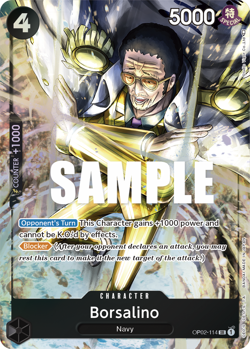 OP02-114 SR ENG Borsalino Parallel Super Rare Character Card