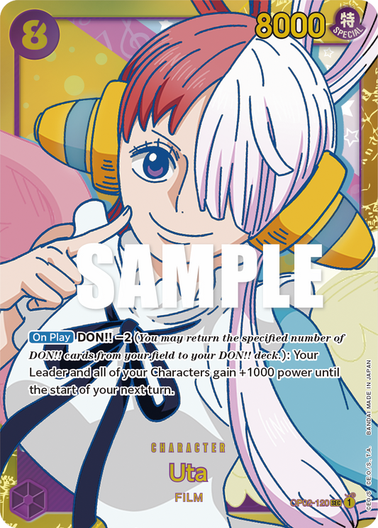 OP02-120 SEC ENG Uta Carte personnage Secret rare