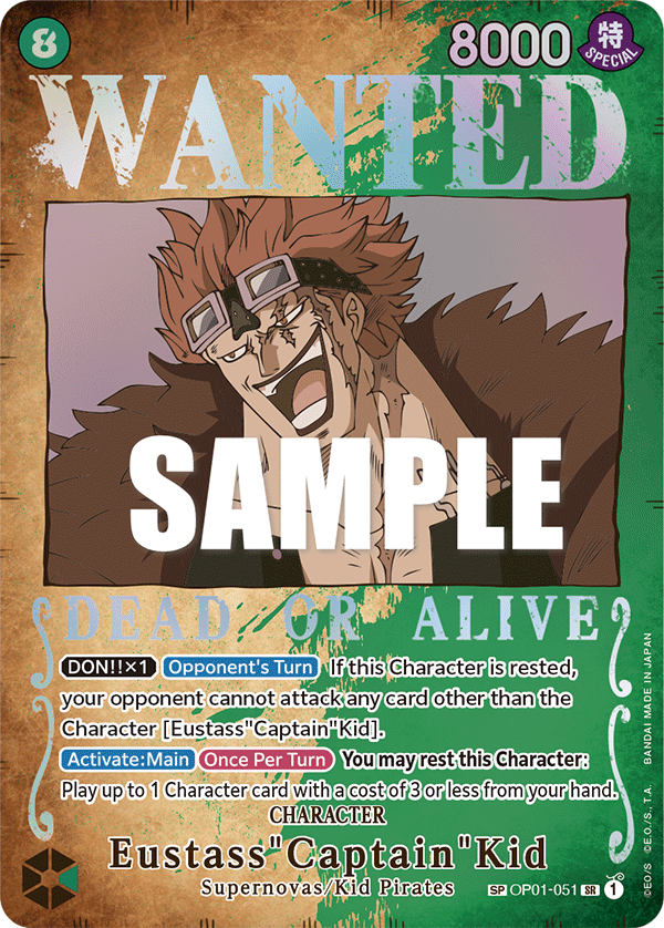 OP01-051 SP ENG Eustass "Captain" Kid (Parallel) Special Card