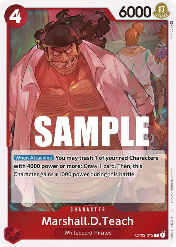 OP03-012 R ENG Marshall D. Teach Rare Character Card