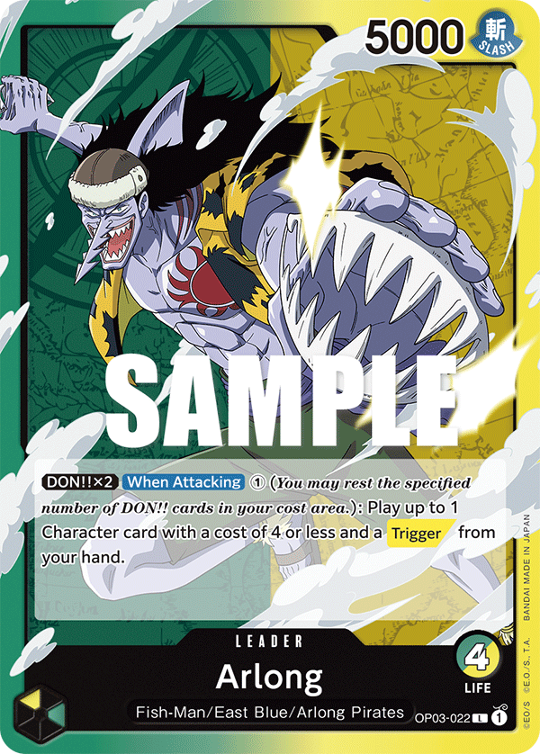 OP03-022 L ENG Arlong Leader card 