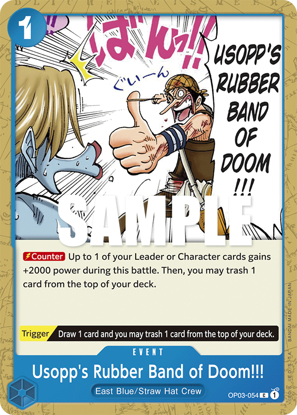 OP03-054 C ENG Usopp's Rubber Band of Doom!!! Carte évènement commune