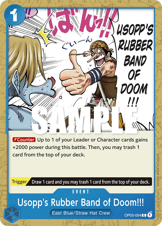 OP03-054 C ENG Usopp's Rubber Band of Doom!!! Carte évènement commune