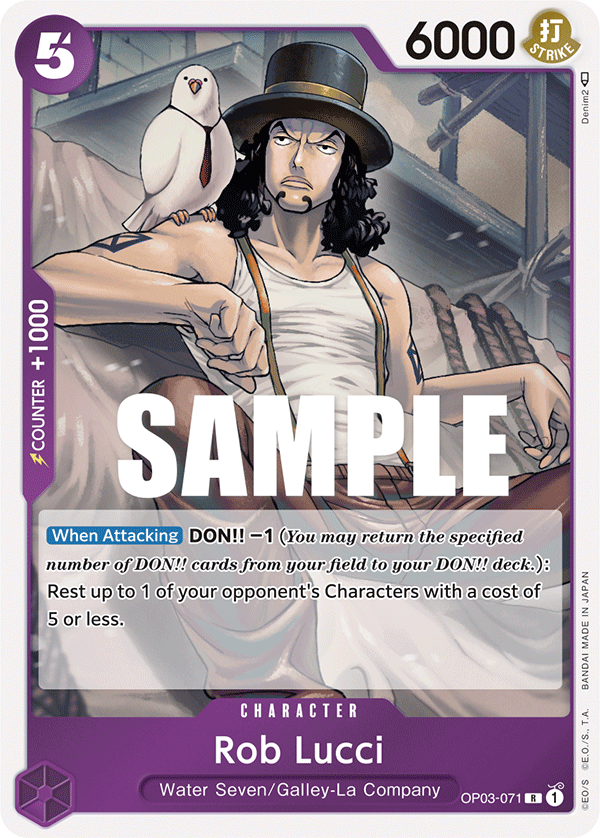 OP03-071 R ENG Rob Lucci Rare Character Card