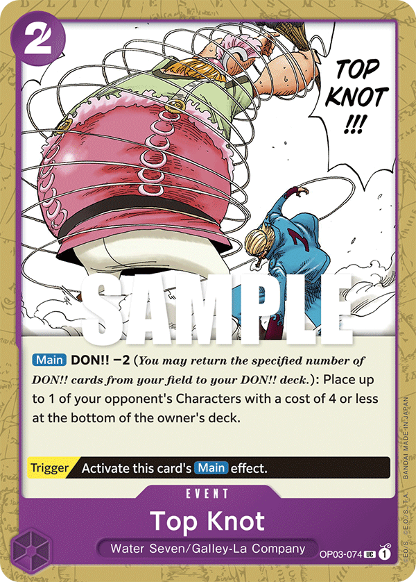 OP03-074 UC ENG Top Knot Uncommon Event Card