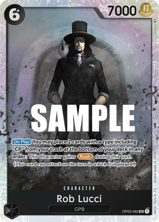 OP03-092 SR ENG Rob Lucci Carte personnage super rare