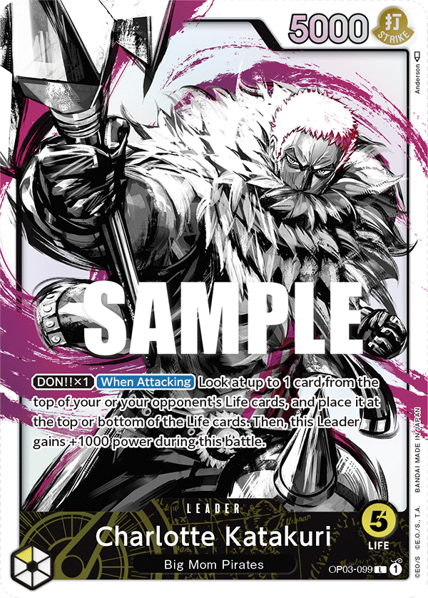 OP03-099 L ENG Charlotte Katakuri (Parallel) Leader card 