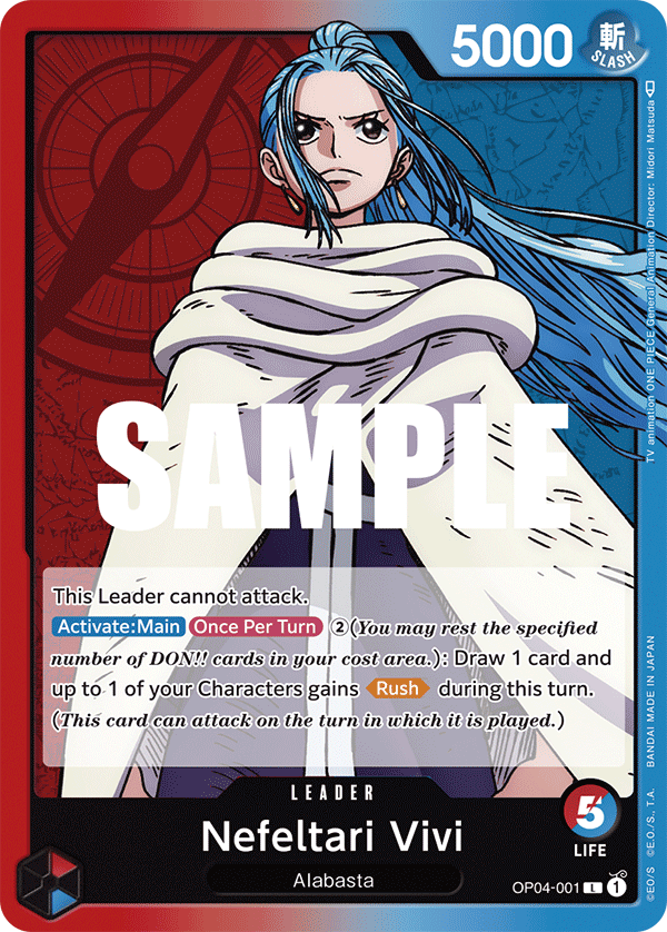 OP04-001 L ENG Nefeltari Vivi Leader Card