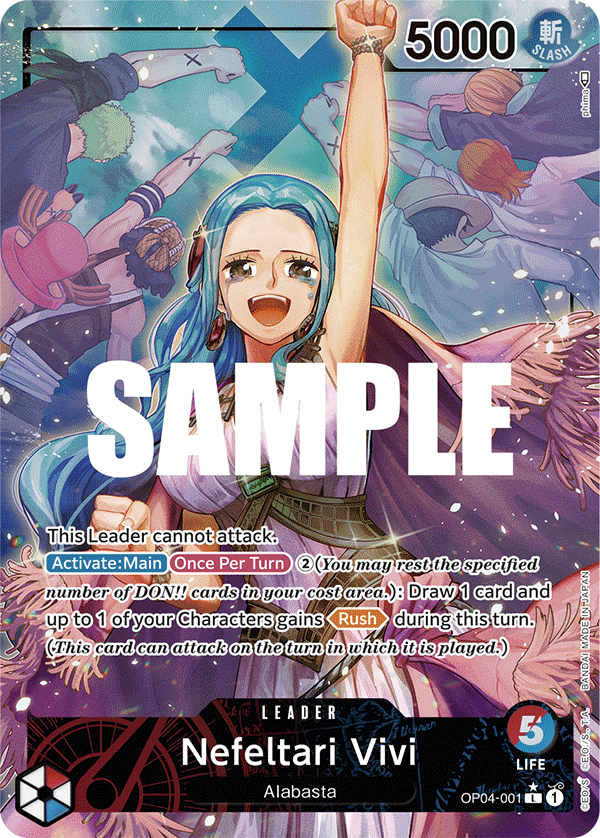 OP04-001 L ENG Nefeltari Vivi (Parallel) Leader Card