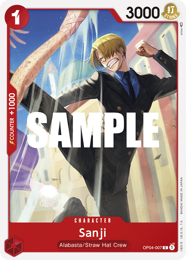 OP04-007 C ENG Sanji Carte personnage commune