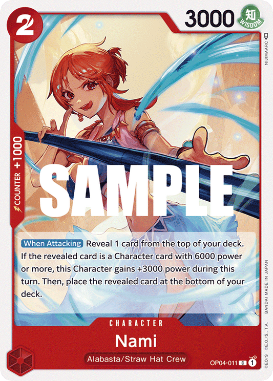 OP04-011 C ENG Nami Common Character Card