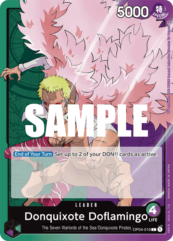 OP04-019 L ENG Donquixote Doflamingo Leader Card