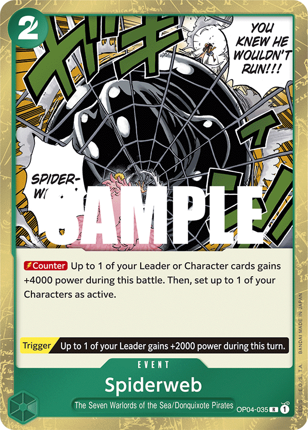 OP04-035 R ENG Spiderweb Rare Event Card