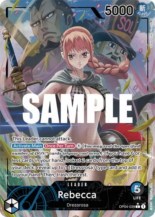 OP04-039 L ENG Rebecca (Parallel) Leader card