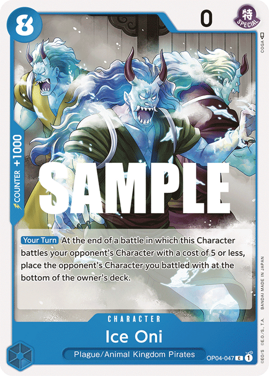 OP04-047 C ENG Ice Oni Common Character Card