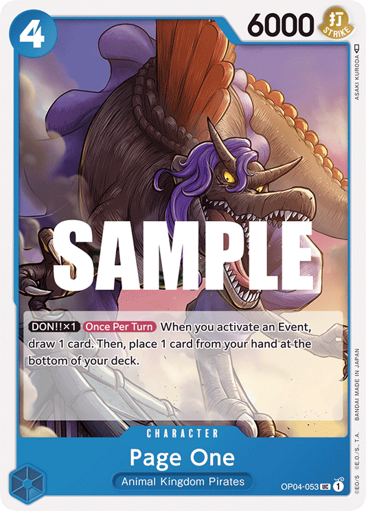 OP04-053 UC ENG Page One Uncommon Character Card