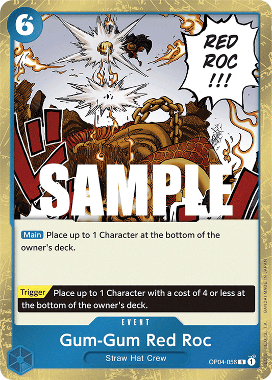 OP04-056 R ENG Gum-Gum Red Roc Rare Event Card