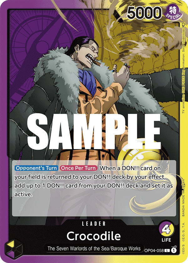 OP04-058 L ENG Crocodile Leader Card