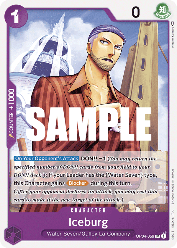 OP04-059 UC ENG Iceburg Uncommon Character Card