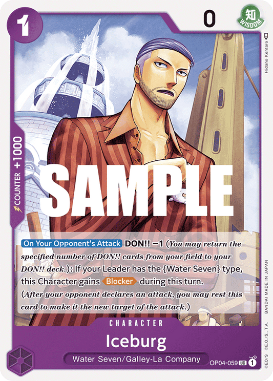 OP04-059 UC ENG Iceburg Uncommon Character Card